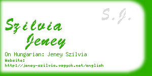 szilvia jeney business card